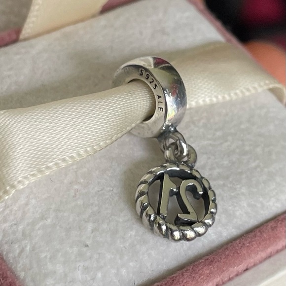 Genuine Pandora Number 21 Birthday Dangle Silver Charm 790495 Retired - Picture 2 of 2